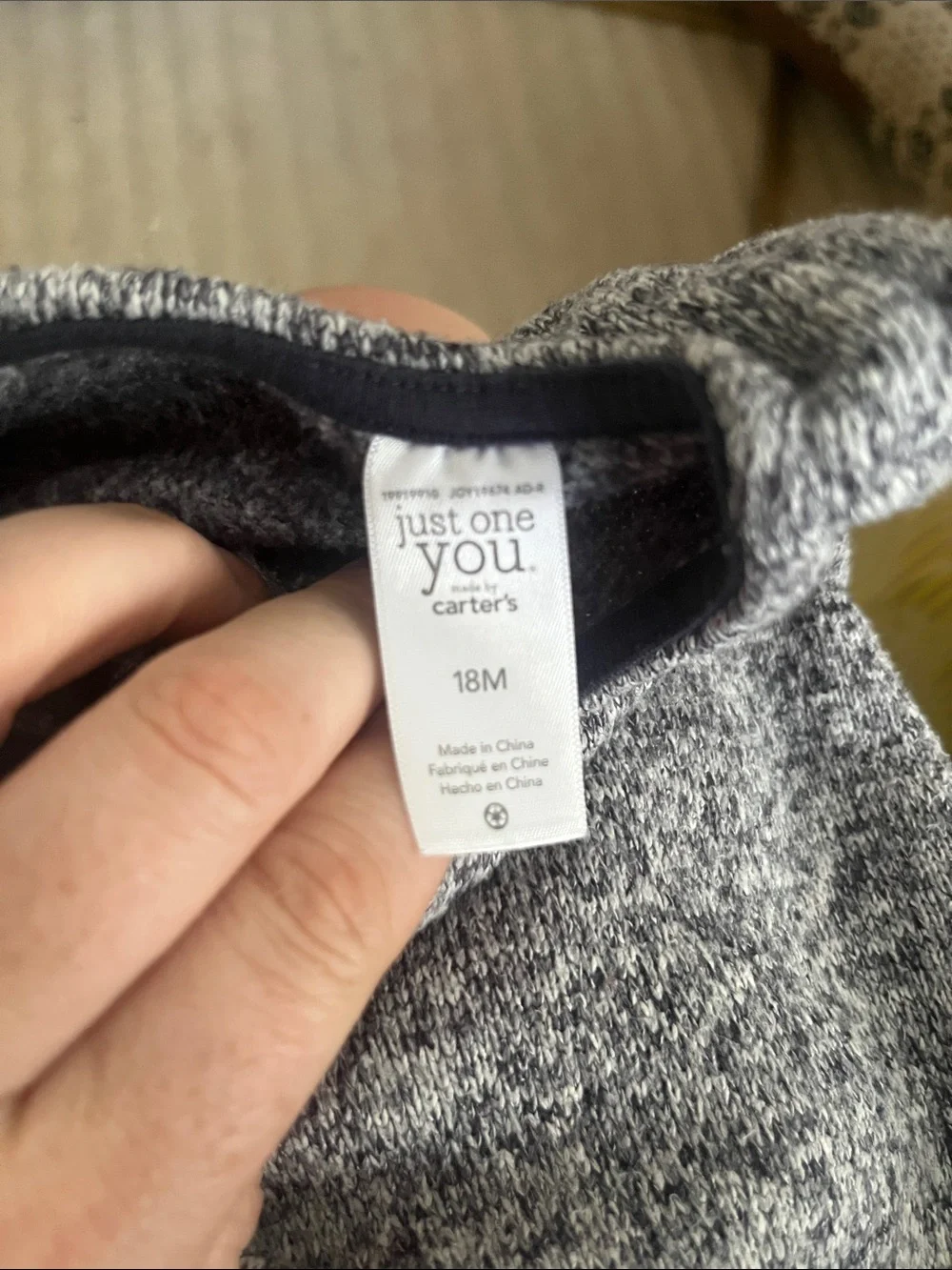 Carter's Gray Knit Sleeveless Bear Romper